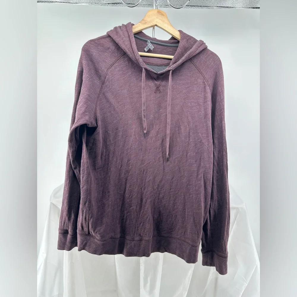 Vince Mens Large Cotton Melange Raglan Pullover Hoodie